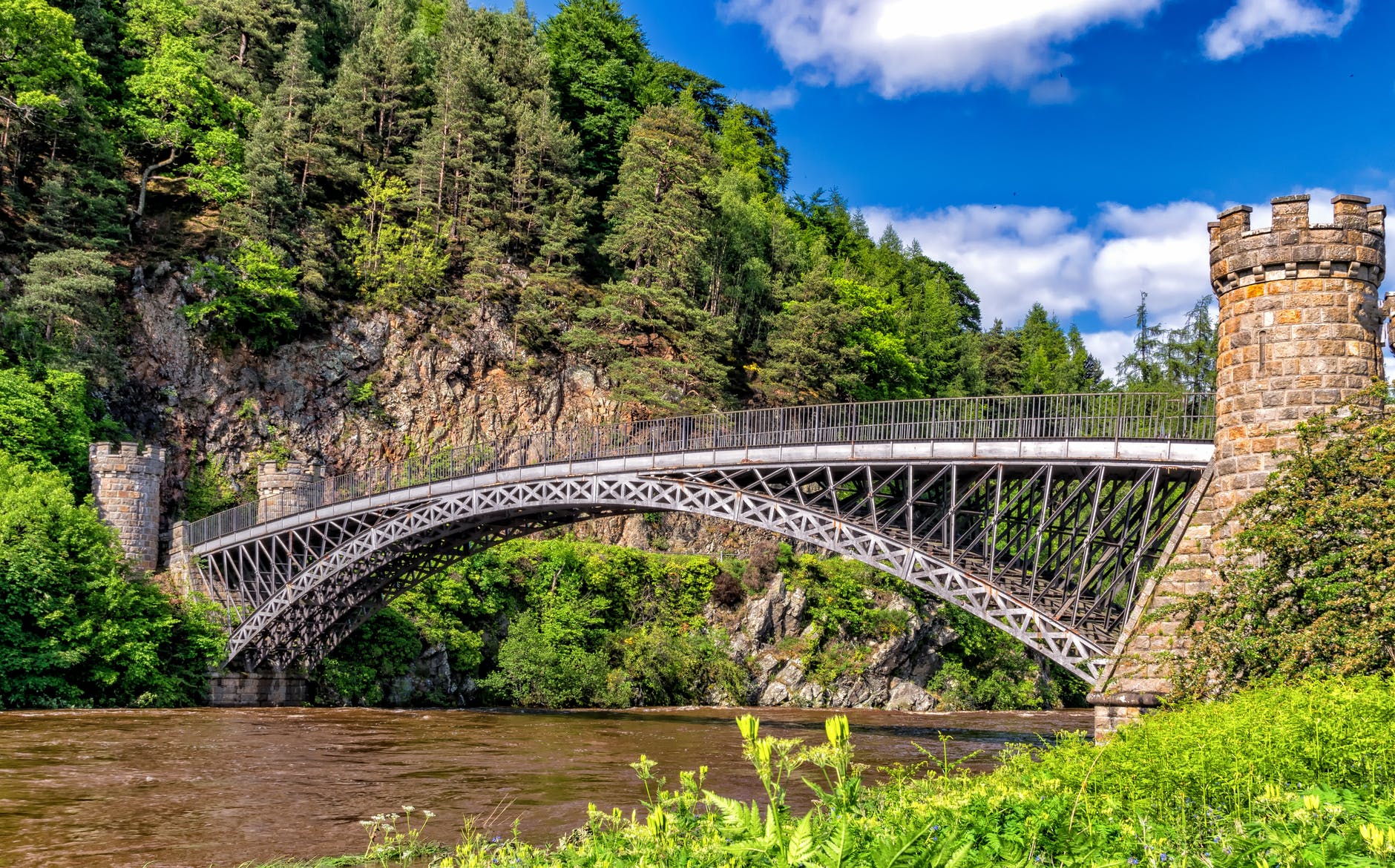 architectural photography of bridge