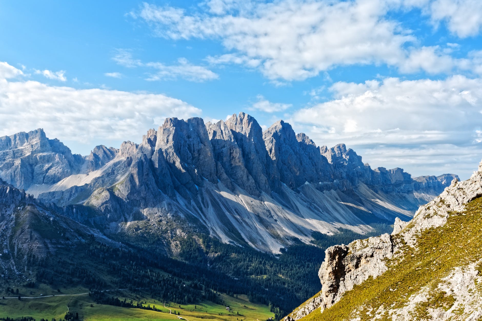 mountains and trees