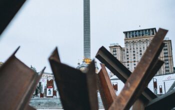 protective structure on independence square in kyiv